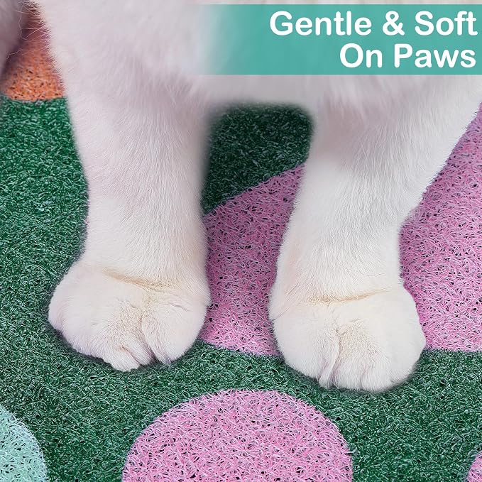 Unicorn Catcher Large Cat Litter Mat, 33.5"x22.4" Litter Trapping Mat | Kitty Litter Mat With Soft PVC Loop Mesh And Non-Slip Backing For Easy-Clean Floor Protection And Home Decor - Image 5