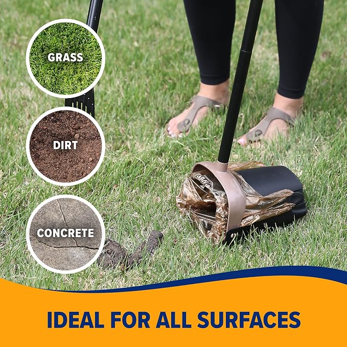 Arm & Hammer Swivel Bin & Rake Dog Pooper Scooper, Includes 2 Waste Bags | Includes 2 Heavy Duty Scented Waste Bags for Easy, No Touch Disposal - Image 2