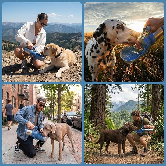 PupFlask Pro Portable Insulated Dog Water Bottle, Stainless Steel Bowl | 30 or 50 oz Leak-Proof Thermos Dispenser Keeps Water Cold 24+ Hours, Built-In Flip Cup for Walking, Hiking and Travel - Image 9