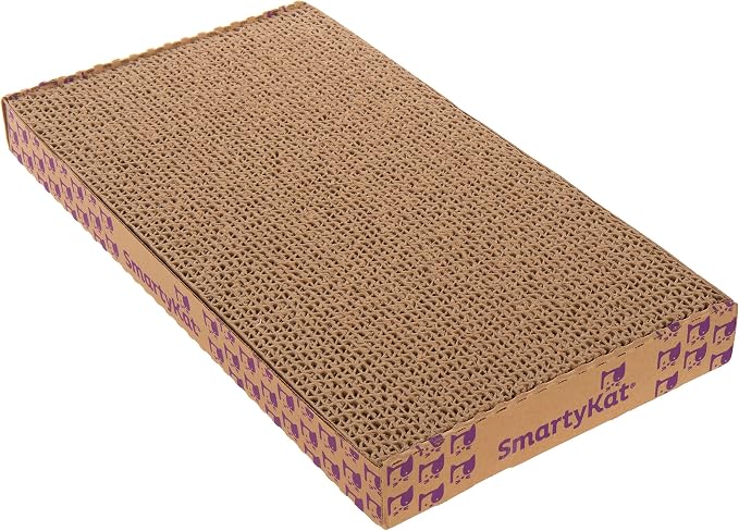 SmartyKat Super Scratcher+ Double Wide with Catnip Infusion Technology Corrugate Cat Scratch Pad, Reversible by SmartyKat