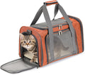 Mr. Pen- Pet Carrier, 17.5" x 11.2" x 11.5", Medium Size, Orange | Portable Travel Carrier for Small Pets, Cats & Small Dogs, Breathable Mesh, Safety Inner Leash by MrPen