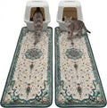 Hompet Cat Litter Mat 2 Pack, 18x54 Large Machine Washable Trapping Mats for Cats, Super Absorbent & Urine-Proof Cat Litter Box Mat for Floor, Waterproof & Non Slip Kitty Litter Rug by Hompet