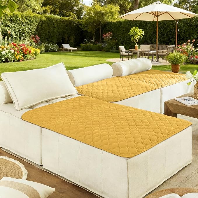 gogobunny 100% Double-Sided Waterproof Dog Bed Cover Pet Blanket Sofa Couch Furniture Protector for Puppy Large Dog Cat, Reversible (40x50 Inch (Pack of 1), Dark Yellow/Light Yellow) - Image 2