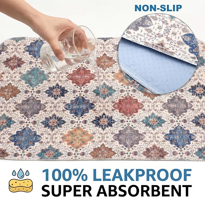 Washable Pee Pads for Dogs,Great Urine Absorbent Reusable Puppy Training Pads,Waterproof,Leak-Proof & Non-Slip Potty Pads for Whelping,Crate,Playpen,Bed.(Colorful Day,24"x36") - Image 3