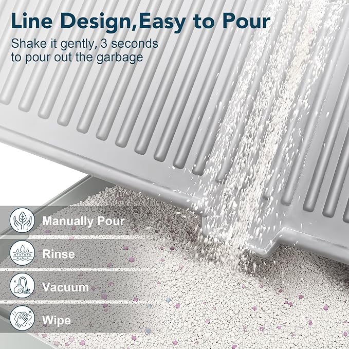 UPSKY Large Cat Litter Mat 31" x 24 Waterproof and Washable, Soft on Paws | Litter Catcher Pad, Cat Litter Trapping Mat, Scatter Control, Fits Most Litter Boxes, Use for Dogs & Cats, Grey - Image 4