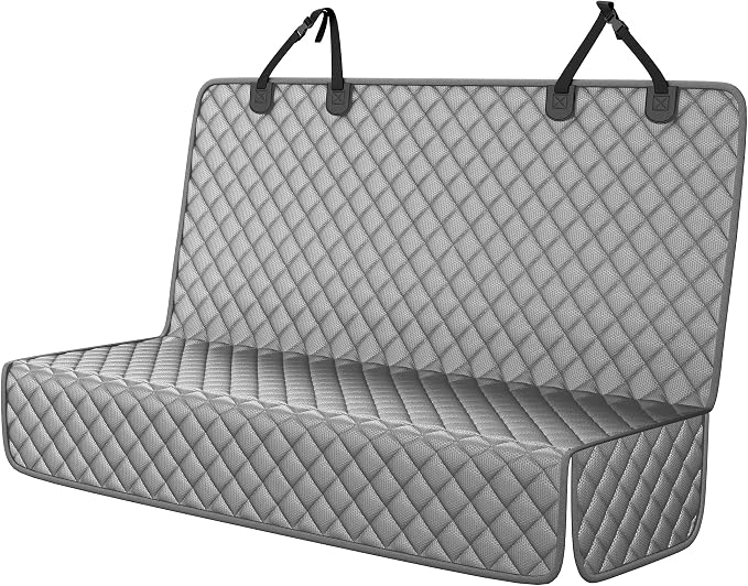 PETICON Waterproof Scratchproof Pet Bench Seat Covers for Cars, SUVs | Nonslip Durable Back Seat Cover for Dogs, 600D Oxford Fabric, Side Flaps, Full Bench, Easy Install, Machine Washable by PETICON