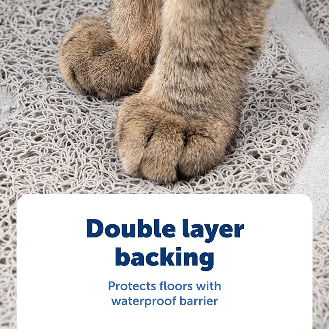 PetSafe Anti-Tracking Cat Litter Mat, Small | 20.5 x 19.7 in, Durable Mesh Trapping Mat for Crystal & Clay Clumping Cat Litter, Leakproof Double-Layer Backing, BPA-Free - Image 2
