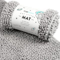 CatGuru Cat Litter Mat, Medium, Extra Large, XXL, Waterproof Litter Box Mat, Non Slip Kitty Litter Mat, Machine Washable Litter Trapping Mat, Soft Litter Tray, Cat Stuff (Medium, Gray/Heavy-Duty) by CatGuru
