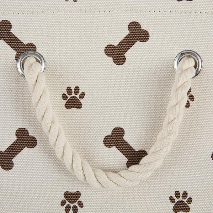 Bone Dry Pet Storage Collection Paw and Bone Print, Medium Rectangle, 16x10x12, Dark Brown - Image 4