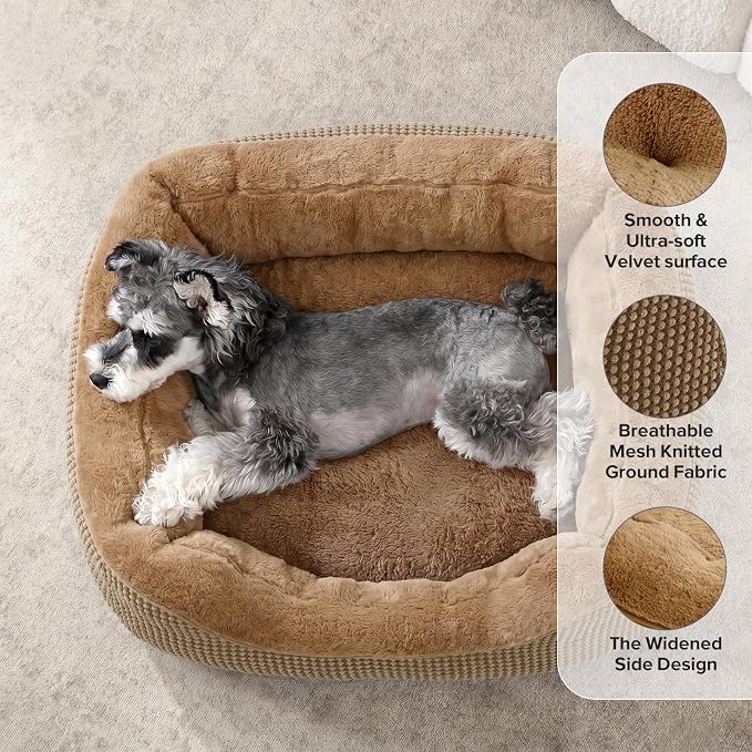 Large Dog Bed, Washable Orthopedic Warming Soft Sleeping Durable with Anti-Slip Bottom - Image 2