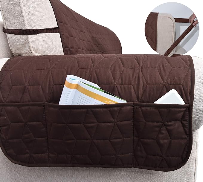 Ameritex Couch Sofa Slipcover 100% Waterproof Nonslip Quilted Furniture Protector Slipcover for Dogs, Children, Pets Sofa Slipcover Machine Washable (Chocolate, 78'') - Image 4