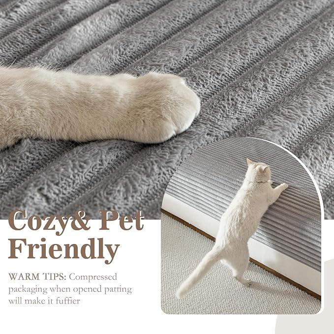 MYSKY HOME 100% Waterproof Couch Cover, Couch Covers for Dogs Washable, Non Slip Couch Covers for 3 Cushion Sofa Pet Friendly, Sofa Covers Furniture Protector, Dog Bed Cover, Light Grey, 35"x70.9" - Image 2