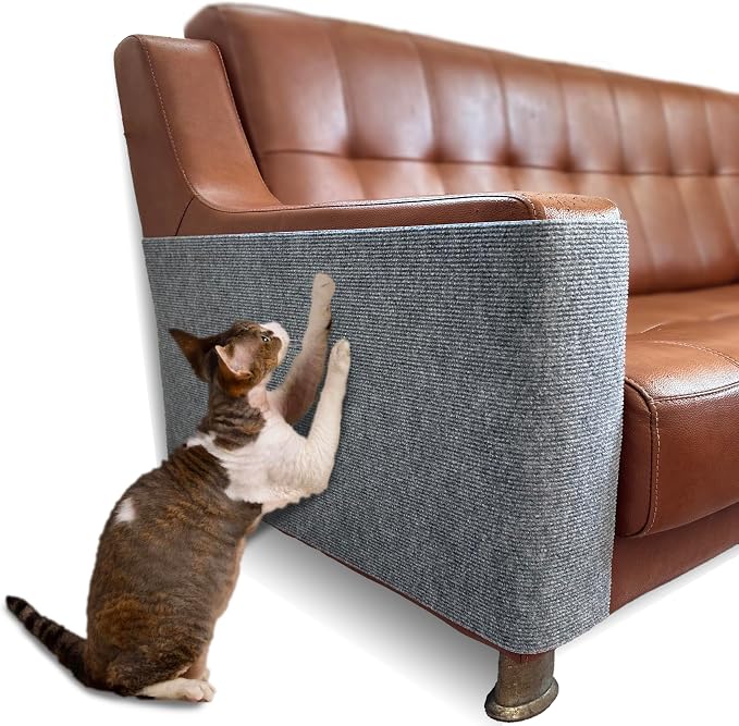 Self Adhesive Cat Scratch Mat to Protect Furniture from Claws Scratching | 16 x 78 in Couch Corner Protector,Customizable Size Scratch Pad by DOZZOPET