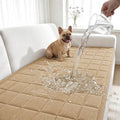 Fixwal Waterproof Corduroy Dog Couch Cover, 27.6" x 94.5", Coffee | Integrated TPU Barrier, Non-Slip Backing, Machine Washable, Pet Friendly, Easy Clean Pet Hair, Soft Sofa Cushion Protector by Fixwal