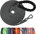 NTR Long Dog Leash, 20FT Check Cord with Swivel Lockable Hook and Comfortable Padded Handle for Reflective Dog Leash for Small Medium and Large Dogs Walking Training Hiking Camping Playing by NTR