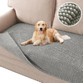H.VERSAILTEX Plush Chenille Dog Bed Cover Thick Soft Loveseat Cover for 2 Cushion Couch Anti Slip Couch Cover Furniture Protector for Dog, Pet, Cat (35" x 62", Dove) by HVERSAILTEX