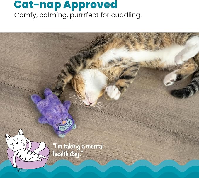 Catstages Purr Pillow Cat Toy – Plush Cat Toy with Touch-Activated Purr for Calming Cats & Kittens | Purring Sound Helps Calm & Soothe, Soft Cozy Plush, Indoor Cats & Kittens, Replaceable Batteries Included - Image 2