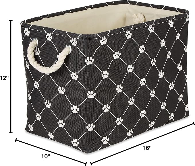Bone Dry Pet Storage Paw & Bone Trellis, Medium Rectangle, 16x10x12, Black - Image 9