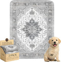 Washable Pee Pads for Dogs,Great Urine Absorbent Reusable Puppy Training Pads,Waterproof,Leak-Proof & Non-Slip Potty Pads for Whelping,Crate,Playpen,Bed.(Gray Floral,18"x24") by Peepads