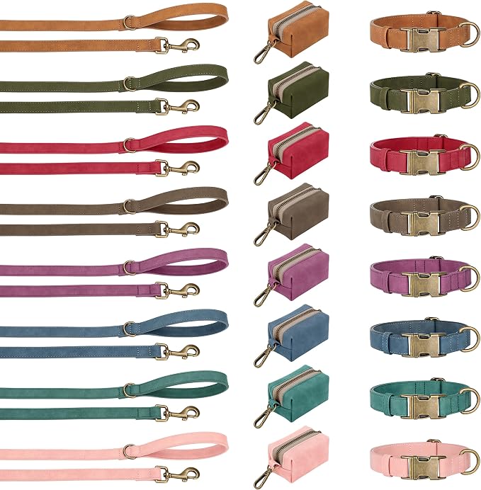 Didog Dog Poop Bag Holder for Leash, Stylish PU Leather, Pink | Easy Clean for Daily Walking, Quick to Install on Leash & Harness, Easy-Pull with Metal Clip, Includes 1 Roll Pet Waste Bag - Image 6