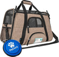PetAmi Airline Approved Pet Carrier Cats & Small Dogs, Small Heather Taupe | Soft Sided TSA Travel Bag, Sherpa Bed, Breathable Mesh Ventilation, Collapsible Bowl, Fits Under Seat, Up to 18 lbs by PetAmi