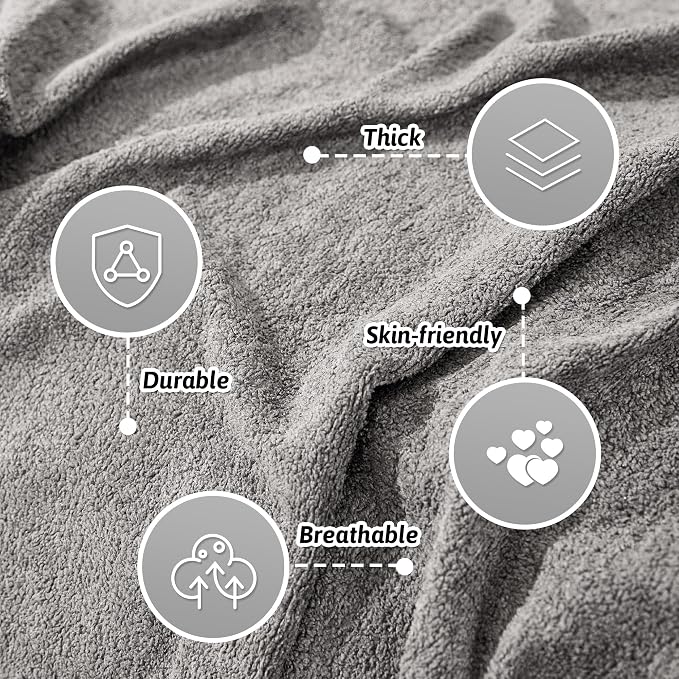 MEETSKY Couch Cover for 3 Cushion Couch Cat Scratch Proof Sofa Covers Washable Couch Protector Sectional Couch Covers for Dogs Soft Couch Cover Blanket Sofa Slipcover for Pets Kids, 91" x 134", Grey - Image 8