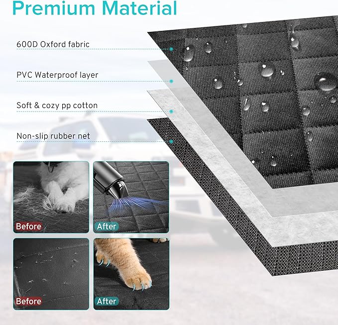 Dog Car Seat Cover for Subaru Crosstrek Outback Forester Back Seat | Accessories Waterproof Pet Bench Backseat Covers with Non-Slip Backing 2000-2024 2025 2026 - Image 3