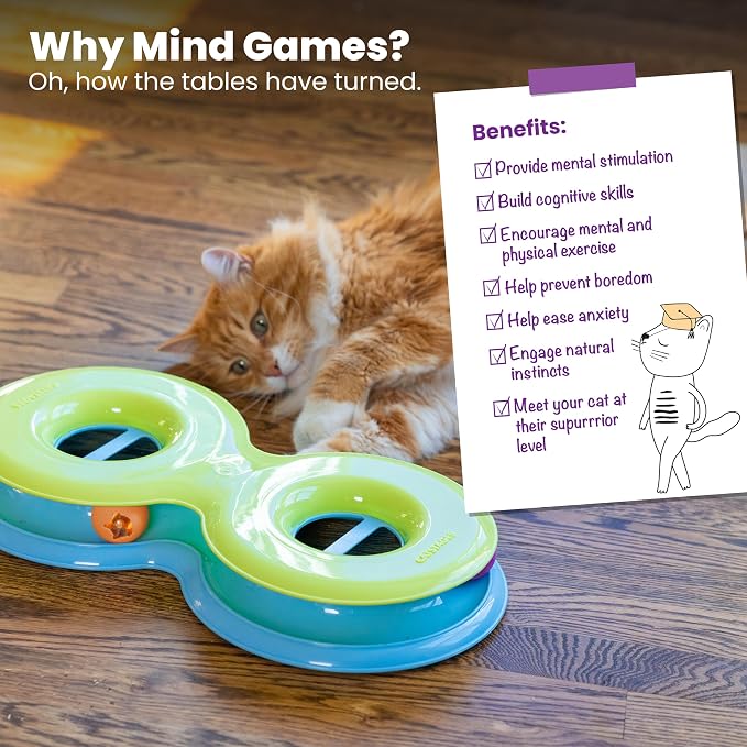 Catstages Infinity Ball Track for Cats, 3 Balls Included, 17.4" | Figure-8 Shaped Track with 2 Regular Balls + 1 Light-Up Ball, Bat & Swat Play, Compatible with Topper Toys, Cats & Kittens - Image 6