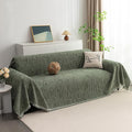 MYSKY HOME Couch Covers for 2 Cushion Couch Sofa, Chenille L Shape Sectional Couch Cover - Pet-Friendly, Machine Washable, Non-Slip Sofa Protector for Dogs, Kids, 71"x118", Moss Green by MYSKYHOME