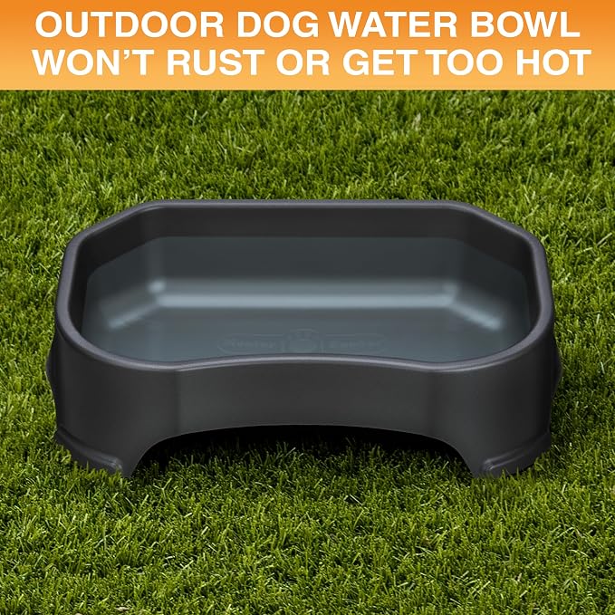 Neater Pet Brands Extra Large Water Bowl for Dogs, Outdoor Dog Water Bowl (1.25 Gallon XL Capacity), Big Trough Style Food Dish for Indoors or Outside, No Spill Large Dog Bowls, Midnight Black - Image 3