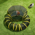 VIVOHOME Outdoor Cat Enclosure 2-in-1, w/Cat Tent, Circle Playpen Tunnel | Portable Cat Tunnels with Tent for Indoor Outdoor, Collapsible Catio for Kitty Small Animals, w/ Storage Bag Removable Bottom by VIVOHOME
