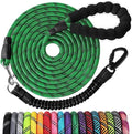 Long Dog Leash 15 FT: Heavy Duty Rope Leashes for Dogs Training with Swivel Lockable Hook Reflective Threads Bungee and Padded Handle - Dog Lead for Large Small Medium Dogs Outside Walking Hiking by jenico