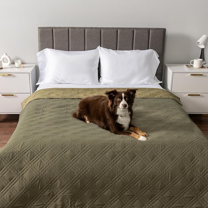 PetAmi Waterproof Couch Cover for Dog Nonslip Bed Sofa Blanket 102x82 Green - Image 2
