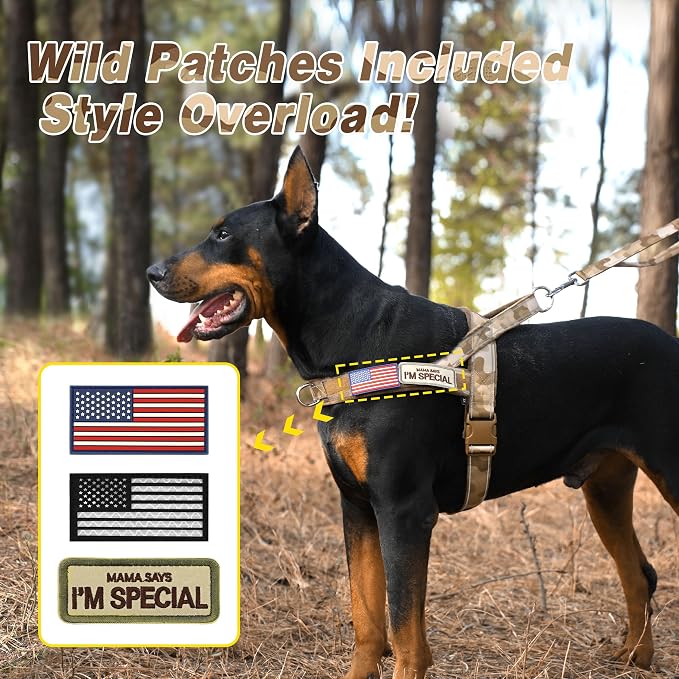 Forestpaw No Pull Dog Harness with Large Handle,Comfortable,XL,Camo Brown | Adjustable Fits Chest 32-39",80-110 lbs,Slip On,Quick Release Buckle,Easy Control,Soft Padded,for Large Dogs Walking Training - Image 5