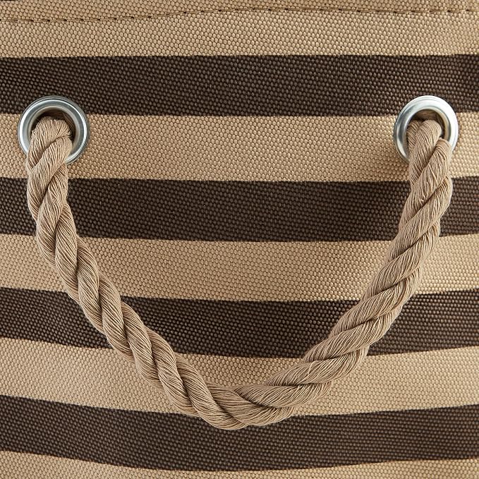 Bone Dry Pet Storage Collection Striped Paw Patch Bin, Medium Rectangle, Brown - Image 4