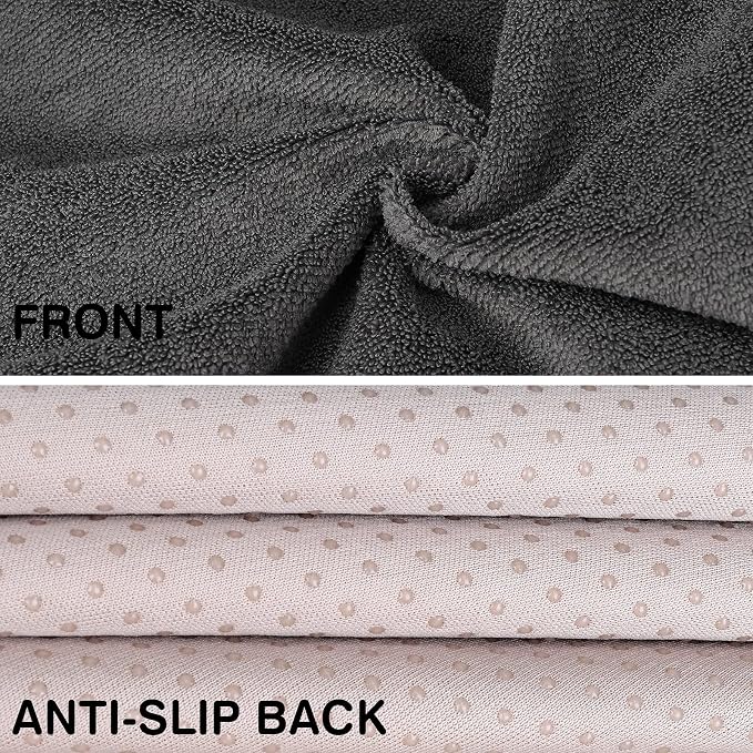 Leader Accessories Waterproof Towel Front Bucket Seat Covers, 2pcs Grey | Universal Non-Slip, Fits Car Truck SUV, Machine Washable, For Dog & Kid, Pets, Yoga, Gym, Beach, Swimming, Outdoor Sports - Image 4