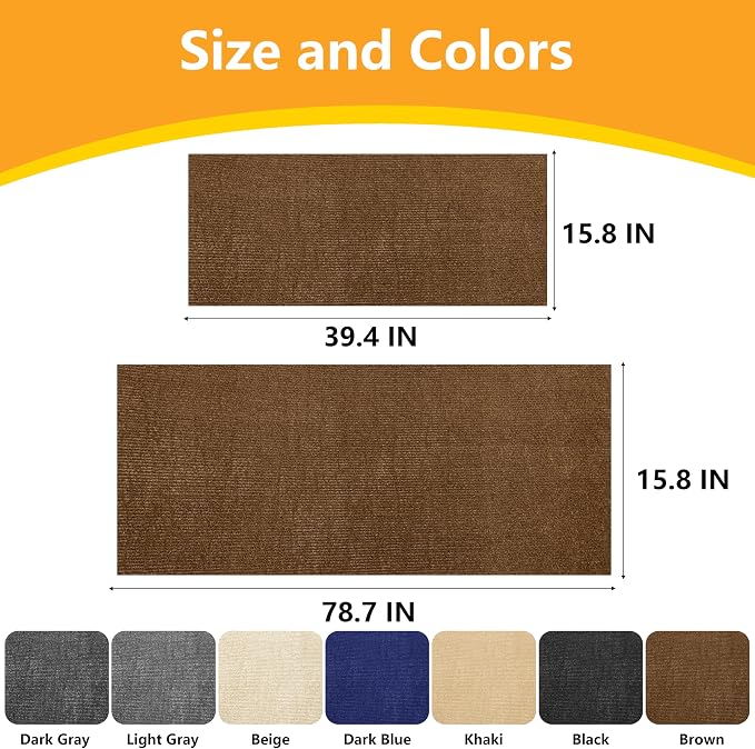 Cat Scratch Pad for Wall, Scratch Furniture Protector(39.3”×15.8”) | Cuttable and Adhesive Cat Scratching Mat, Fun Interactive Scratcher (Brown) - Image 2