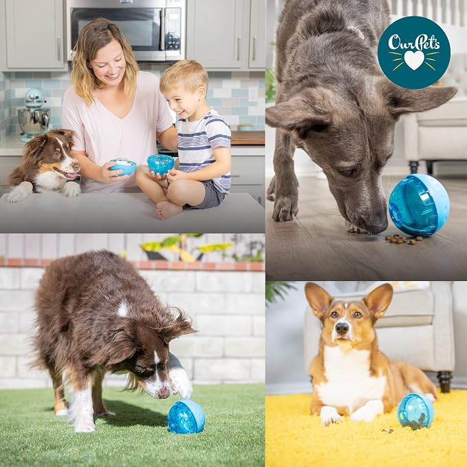 Our Pets Smarter Toys IQ Treat Ball - Colors Mary Vary - 4" - for Larger Dogs | Fill with snacks to reward play, slow feeding puzzle keeps big pups busy, engaged and mentally stimulated at home every day - Image 9