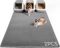 2Packs Cat Litter Mat 47"x36", XL Litter Mat for Litter Box Mat | Large Double Layer Honeycomb Cat Mat, Urine-Proof Soft kitty Cat Litter Trapping Mat, Easy Clean Rinse with Water Grey by Unknown