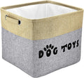 PET ARTIST Dog Toy Basket, Large Collapsible, Gray, L:15"x13"x12" | Dog Toy Bin Box, Comfortable Handles, Large Pet Toy Storage Organizer, For Accessories, Toys, Coat & Clothing, Blanket Leash by PETARTIST