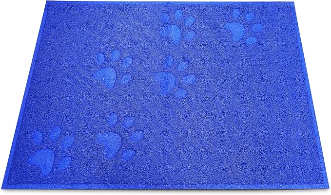 Andalus Extra Large Cat Litter Mat, Pack of 1 - Waterproof, Non-Slip & Easy to Clean Cat Litter Box Mat for Extra Efficient Pet Litter-Trapping, Blue (35” X 23”) - Image 9