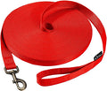 HIKISS Long Dog Leash Obedience Recall Training Agility Lead with Thickening Material for Large Dog - 15ft 20ft 30ft 50ft 100ft Training Leash(Red 50ft) by HiKiss
