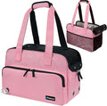 PetAmi Small Dog Purse Carrier, Soft-Sided Pet Carrier Bag with Pockets, Portable Puppy Cat Travel Handbag Tote, Airline Approved Breathable Mesh, Poop Bag Dispenser, Max 18 lbs, Pink by PetAmi