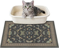 Cat Litter Mat 24"x15" for Litter Box, Non-Slip Washable Floor Mat with Litter Trapping Design, Scatter Control for Cats and Kittens, Black by Unknown