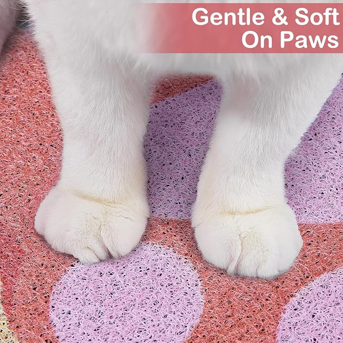 Unicorn Catcher Large Cat Litter Mat, 33.5"x22.4" Litter Trapping Mat | Kitty Litter Mat With Soft PVC Loop Mesh And Non-Slip Backing For Easy-Clean Floor Protection And Home Decor - Image 5