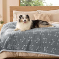 Bedsure Waterproof Blanket for Bed - Twin Size 60"x80", Anchor Gray | Soft Print Sherpa Fleece Pet Cat Dog Blankets for Large Dogs Couch Protection, Soft Plush Reversible Furniture Protector by Unknown