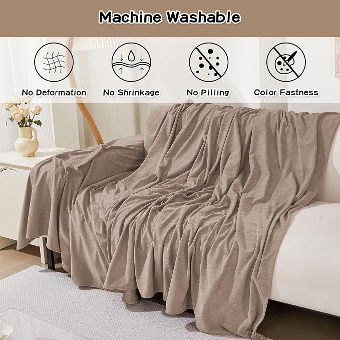MEETSKY Couch Cover for 3 Cushion Sofa, Cat Scratch Proof Couch Protector Washable Sofa Covers Sectional Couch Covers for Dogs Soft L Shape Sofa Slipcover for Pets Kids, 91" x134”, Khaki - Image 3