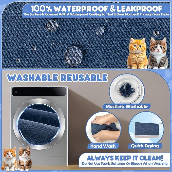 Loiion Cat Scratch Proof Furniture Protector Waterproof Sofa Cover 150"x91" | Pet-Friendly Couch Protector, Anti-Scratch & Anti-Slip Sofa Cover For Cats Dogs Kids, Machine Washable - Image 8