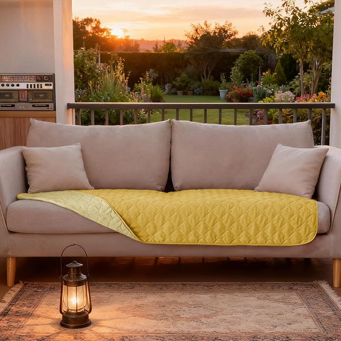 gogobunny Waterproof Blanket, Couch Covers for Dogs, Reversible Protector | 3X Stronger Leakproof, Scratch Proof Durable Furniture Protection, Stain Resistant, Washable, 30x70 Inch Dark/Light Yellow - Image 4