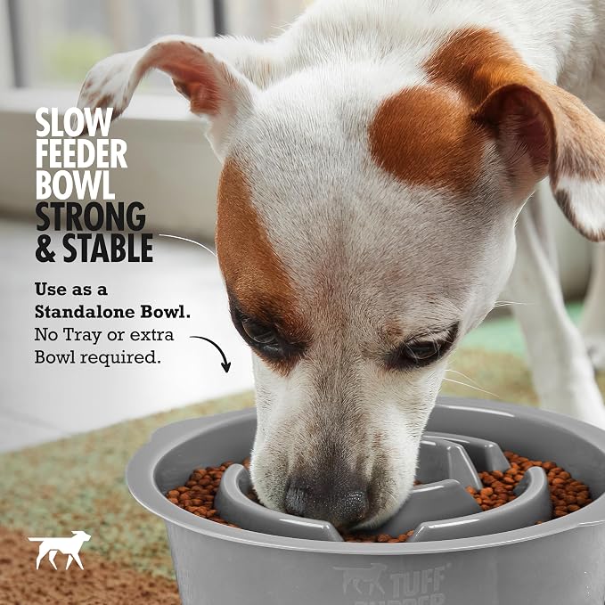 Tuff Pupper Slow Feeder Insert Bowl | Puzzle Maze Slows Down Eating | Elevated Feeder Tray Bowls | Standalone Dog Bowl | Pet Bowls Insert | Easy Clean Dishwasher Safe (2 Cups - Fits 7.5-8 Inch Hole) - Image 6